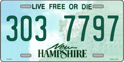 NH license plate 3037797