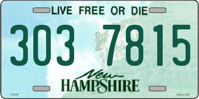 NH license plate 3037815