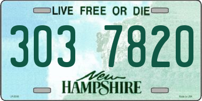NH license plate 3037820