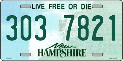 NH license plate 3037821