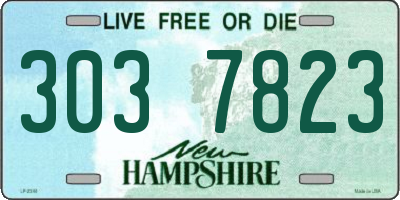 NH license plate 3037823