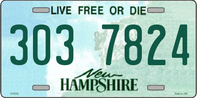 NH license plate 3037824