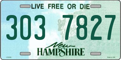 NH license plate 3037827