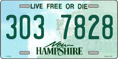 NH license plate 3037828