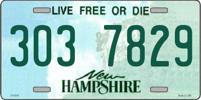 NH license plate 3037829