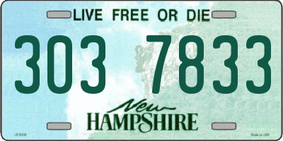 NH license plate 3037833