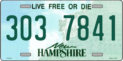 NH license plate 3037841