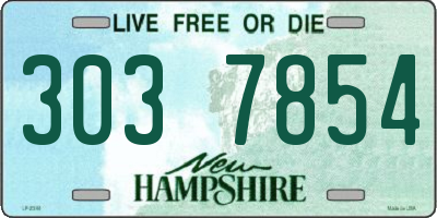 NH license plate 3037854