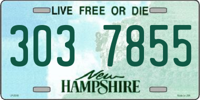 NH license plate 3037855