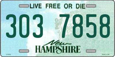 NH license plate 3037858