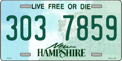 NH license plate 3037859