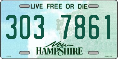 NH license plate 3037861