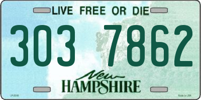 NH license plate 3037862