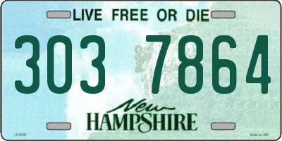 NH license plate 3037864