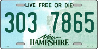 NH license plate 3037865