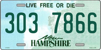 NH license plate 3037866