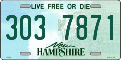 NH license plate 3037871