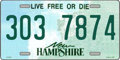 NH license plate 3037874