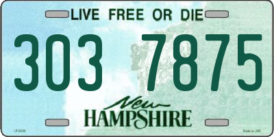 NH license plate 3037875