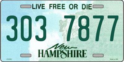 NH license plate 3037877