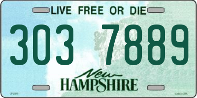 NH license plate 3037889