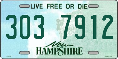 NH license plate 3037912