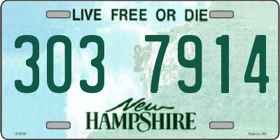NH license plate 3037914