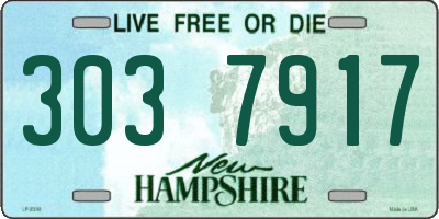 NH license plate 3037917