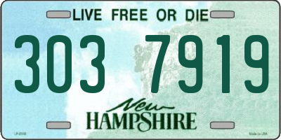 NH license plate 3037919
