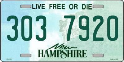 NH license plate 3037920