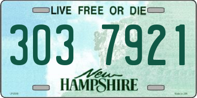 NH license plate 3037921