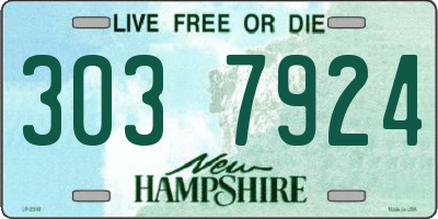 NH license plate 3037924