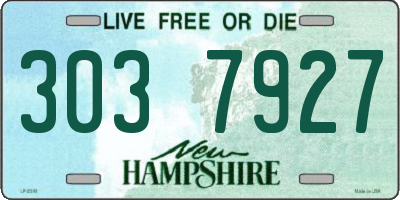NH license plate 3037927