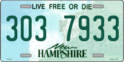 NH license plate 3037933