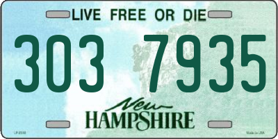 NH license plate 3037935