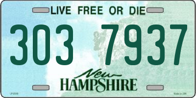 NH license plate 3037937