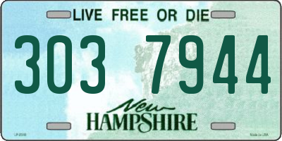 NH license plate 3037944