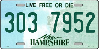 NH license plate 3037952