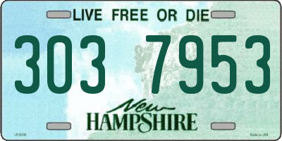 NH license plate 3037953