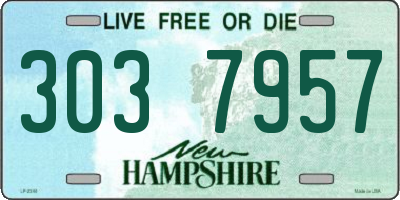 NH license plate 3037957