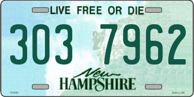 NH license plate 3037962