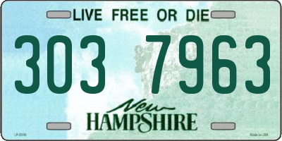 NH license plate 3037963
