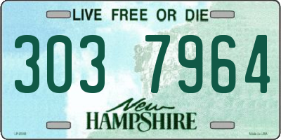 NH license plate 3037964