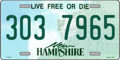 NH license plate 3037965