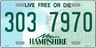 NH license plate 3037970