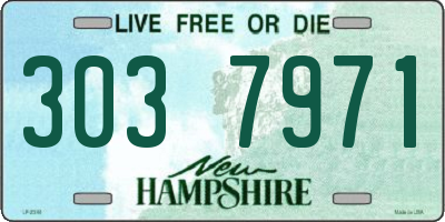 NH license plate 3037971