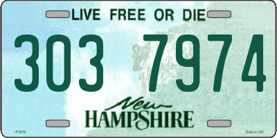 NH license plate 3037974