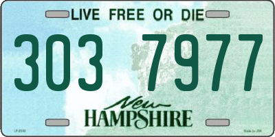 NH license plate 3037977