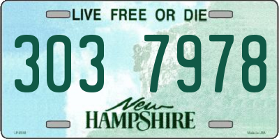 NH license plate 3037978