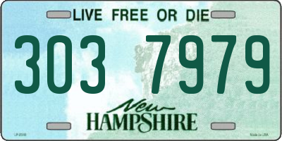 NH license plate 3037979